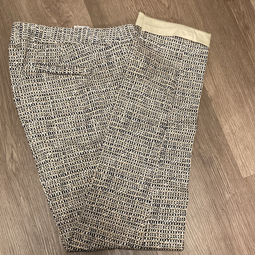 Brooks Brothers Cream/Black/Tan Natalie Fit Pants